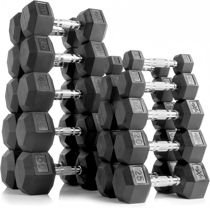 Home Gym Dumbbell Set - Гантели с резиновым покрытием премиум-класса, 5-100