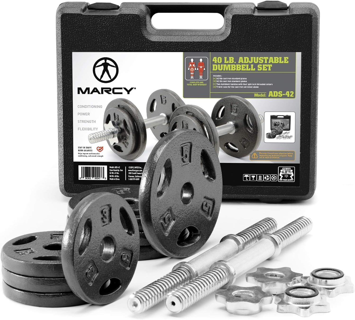 Home Gym Dumbbell Set - Набор регулируемых гантелей для домашнего спортзала,