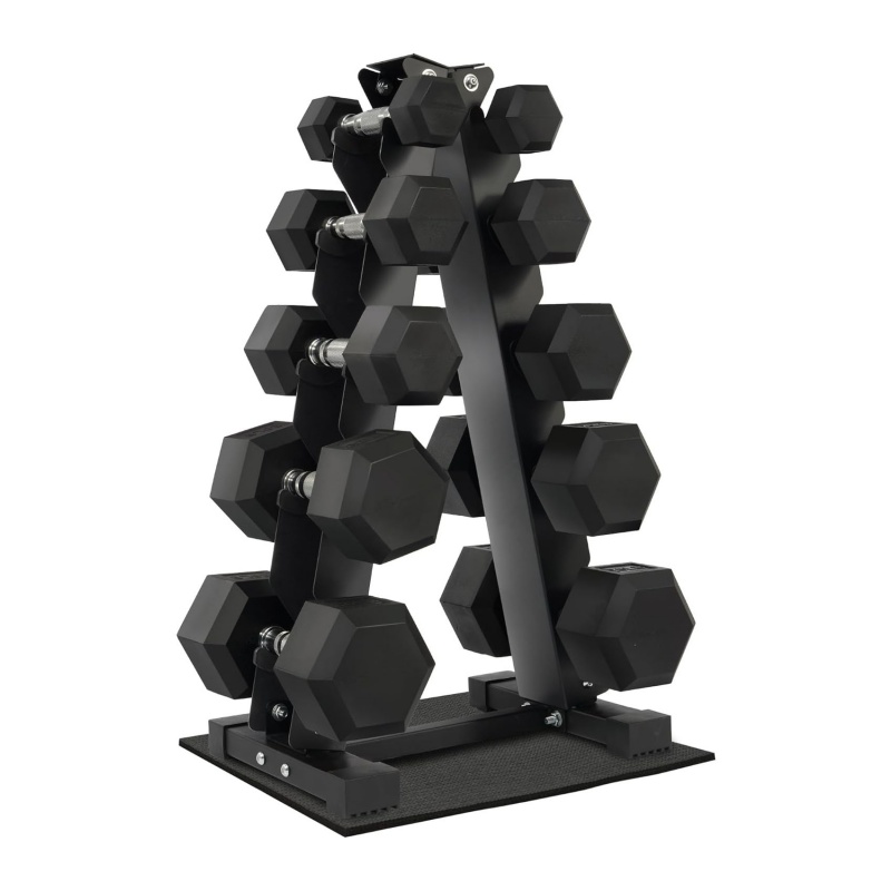 Home Gym Dumbbell Set - Набор гексагональных гантелей с резиновым покрытием